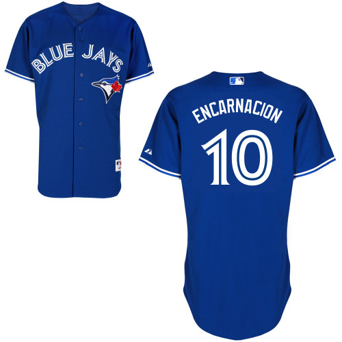 Edwin Encarnacion #10 Youth Baseball Jersey-Toronto Blue Jays Authentic Alternate Blue MLB Jersey